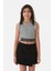 Çizgili Fitilli Beli Lastikli Kız Çocuk Crop Body 1