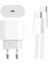 20 Watt Type-C Şarj Başlık Adaptörü + Kablo Seti (Apple 15 Pro-Promax Uyumlu) (5047) 1