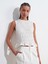 50845 Kolsuz Crop Bluz-Ekru 3