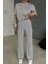 Modal Kumaş Yüksek Bel Pantolon Crop & Pantolon Takım 1