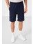 Lacivert Standart Fit Dokuma Hafif Esnek Chino Erkek Şort - 81292 2