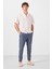 Kot Lacivert Standart Fit Dokuma Hafif Esnek Chino Erkek Pantolon - 82178 4