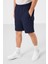 Lacivert Standart Fit Dokuma Hafif Esnek Chino Erkek Şort - 81292 5