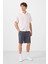 Gri Standart Fit Dokuma Hafif Esnek Chino Erkek Şort - 81293 4
