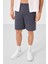 Gri Standart Fit Dokuma Hafif Esnek Chino Erkek Şort - 81293 1