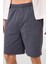 Gri Standart Fit Dokuma Hafif Esnek Chino Erkek Şort - 81293 3
