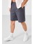 Gri Standart Fit Dokuma Hafif Esnek Chino Erkek Şort - 81293 5