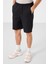 Siyah Standart Fit Dokuma Hafif Esnek Chino Erkek Şort - 81291 1