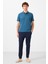Lacivert Standart Fit Dokuma Hafif Esnek Chino Erkek Pantolon - 82179 2