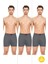 Erkek Rahat ve Konforlu Havlu Bel Pamuklu Düğmeli Boxer 3'lü Paket 1