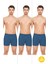 Erkek Rahat ve Konforlu Havlu Bel Pamuklu Düğmeli Boxer 3'lü Paket 1