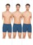 Erkek Rahat ve Konforlu Havlu Bel Pamuklu Düğmeli Boxer 3'lü Paket 2
