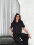 Osy Modal Yumuşak Dokulu Kumaş Bisiklet Yaka T-Shirt Bol Paça Pantalon Ikili Takım -Siyah 4