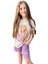 Kız Çocuk Üzeri Digital Bebek ve At Baskılı Yazı Detaylı T-Shirt Lila Şortlu Takım 4