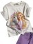 Kız Çocuk Üzeri Digital Bebek ve At Baskılı Yazı Detaylı T-Shirt Lila Şortlu Takım 5