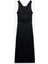 Slim Fit Kolsuz Bisiklet Yaka Drapeli Sırt Detaylı Midi Elbise 2