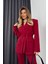 Bordo Özel Tasarım Kuşaklı Blazer Ceket Pantolon Takım 2