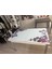 Yanlardan Açılır Büyüyen Kelebek Cam Mutfak Masası 80 cm x 130 cm Lila Gül 1