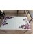 Yanlardan Açılır Büyüyen Kelebek Cam Mutfak Masası 80 cm x 130 cm Lila Gül 2