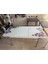 Yanlardan Açılır Büyüyen Kelebek Cam Mutfak Masası 80 cm x 130 cm Lila Gül 5