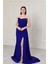 Saks Mavi Straplez Drapeli Abiye 5250 1