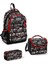 Kids Siyah Kırmızı Araba Desenli 3’lü Okul Çanta Seti SET0114429 1