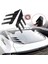 3D Sportif Üniversal Her Araca Uyumlu Arka Cam Havalandırma Venti Air Scoop Ithal Dekor Ventil 2 Parça Siyah Sağ Sol Takım 1