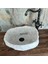Gümüş Traverten Şekilsiz Doğal Patlatma Lavabo 1
