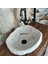 Gümüş Traverten Şekilsiz Doğal Patlatma Lavabo 2