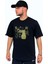 Unisex Siyah Pamuklu Kedi Baskılı Oversize T-Shirt 1