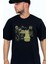 Unisex Siyah Pamuklu Kedi Baskılı Oversize T-Shirt 2
