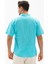Kısa Kol Şile Bezi Bodrum Erkek T-Shirt Açık Turkuaz 2