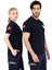 Acil Sağlık Yakalı Unisex Tshirt Kısa Kol Nakışlı - Lacivert 2