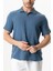 Kısa Kol Polo Yaka Müslin Yazlık Tshirt Indigo Indg 3