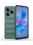 Infinix Hot 40 Kılıf Esnek Tpu Oyuklu Arka Yüzey Tasarımlı Ardx Etnik Silikon Kapak - Koyu Yeşil 1