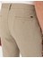 Erkek Haki Slim Fit Keten Karışımlı Çizgili Kanvas Pantolon 50301754-VR027 6