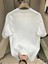 Baskılı Oversize Bisiklet Yaka T-Shirt - Beyaz 2