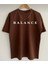 Yeni Sezon Pamuklu Balance Baskılı Oversize Tshirt 1