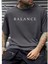 Yeni Sezon Pamuklu Balance Baskılı Oversize Tshirt 1