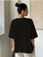 Kadın Balance Baskılı Pamuklu Oversize T-Shirt 5