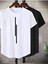 Çizgili Slim Oval Kesim 2li 100/100 Pamuklu T-Shirt 1