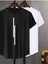 Çizgili Slim Oval Kesim 2li 100/100 Pamuklu T-Shirt 2