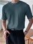 Unisex Erkek-Kadın Fitilli Bisiklet Yaka Triko T-Shirt 1