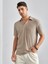 Unisex Erkek-Kadın Fitilli Polo Yaka Triko T-Shirt 1