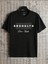 Unisex Yeni Sezon Oversize Brooklyn Baskılı Pamuklu Tshirt 1