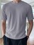 Unisex Erkek-Kadın Fitilli Bisiklet Yaka Triko T-Shirt 4