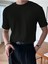 Unisex Erkek-Kadın Fitilli Bisiklet Yaka Triko T-Shirt 3