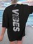 Vıbes Ön ve Sırt Baskılı Oversize Unisex Tshirt 1