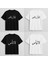 Oversize Siyah Beyaz Iyi Düşün Iyi Olsun & Üzülme Yılma Baskılı Özel Tasarım T-Shirt 4'lü Paket 1