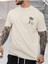 Unisex Yeni Sezon Oversize Palmiye Baskılı Pamuklu Tshirt 3